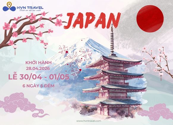 Tour Cung Đường Vàng Nhật Bản Lễ 30/04 - 01/05